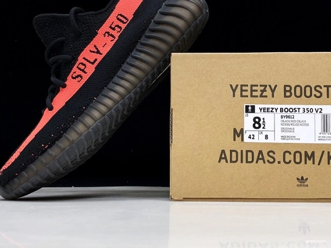 Adidas Black V2 Boost 350 BY9612 Core Yeezy Red 0707